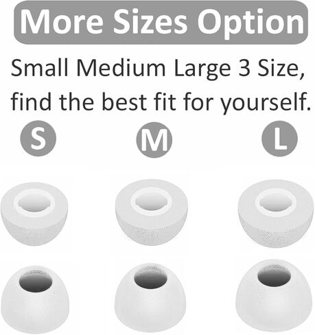 JNSA Memory Foam Ear Tips Noise Canceling Foam Ear Tip Compatible with Bose QuietComfort Earbuds II Headphones,No Silicone Eartips Pain, Fit in Charging Case, 3 Pairs (S/M/L, Black) 214qc2b3 in Kuwait