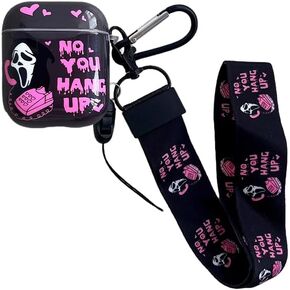 tingssspiteshi Horror Funny Airpod Cartoon Scream Ghost Airpod 1/2 Cases, with Unique Hand Rope ，Cool Airpod 1/2 case Suitable for Anyone. (2 Whole Powder) in Saudi Arabia
