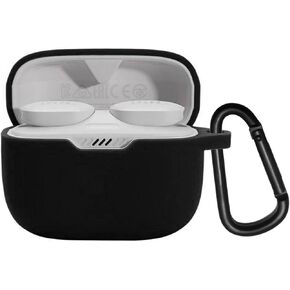 Soft Silicone Protective Case Cover Compatible with JBL Tune 130NC TWS True Wireless Earphones Shockproof Portable Cover with Carabiner（Pink） in Kuwait