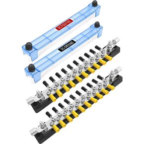 20 Power/Ground Distribution Block Automotive Bus Bar 12V Marine 2PK in Saudi Arabia