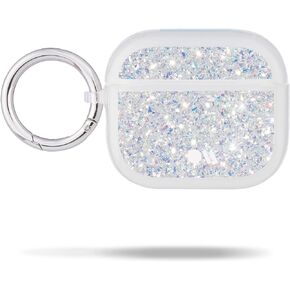 Case-Mate Airpods Case 3rd Generation w/Keychain Ring [Wireless Charging Compatible] Twinkle Stardust Cover for Apple Airpods 3rd Generation [Front LED Visible] Anti-Scratch Shockproof Cover in Kuwait