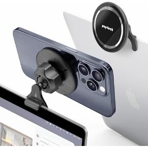 حامل كاميرا متواصل من pop-tech لشاشة الكمبيوتر المحمول MacBook Air Pro: حامل كاميرا ويب مغناطيسي للهاتف Magsafe iPhone 15 14 13 12 وحافظة Mag-Safe - حامل عرض مكتبي لنظام التشغيل iOS 16 Mac Notebook OS Ventura in Kuwait