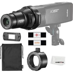 Godox AK-R21 Speedlite Projector Flash Split Focalize Conical Snoot Optical Condenser with Adapter AK-R25 for Fresnel Head for Godox TT685II,AD200PRO,V860III,V1 Speedlite in Saudi Arabia