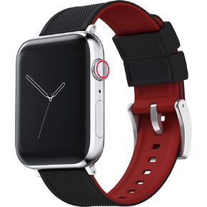BARTON Watch Bands - Elite Silicone Watch Straps - Black PVD Hardware & Adapters - Quick Release - Choose Color & Size - Compatible with all Apple Watches (8, 7, 6, 5, 4, 3, 2, 1, SE, Ultra) - 38mm, 40mm, 41mm, 42mm, 44mm, 45mm, 49mm in Saudi Arabia