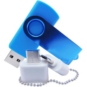 محركات أقراص فلاش USB سعة 1 جيجابايت، محرك أقراص إبهام مع OTG ومحول من النوع C/USB C (أسود) in Kuwait