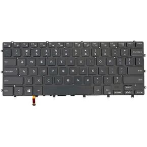لوحة مفاتيح بتصميم أمريكي مع بديل بإضاءة خلفية لجهاز DELL Inspiron 15 7000 15 7558 15 7568 XPS 15 9550 9560 9570 Precision 5510 m5510 5520 5530 NSK-LV0BW P55F P56F 0GDT9F GDT9F أسود in Saudi Arabia