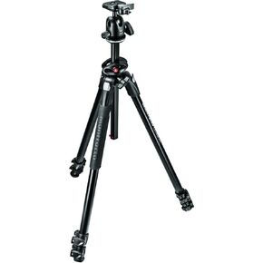 Manfrotto 290 Dual Aluminum 3-Section Tripod Kit with 3-Way Head (MK290DUA3-3WUS), Black in Saudi Arabia