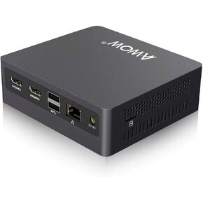 AWOW Mini PC Intel Atom x7-E3950, Mini Desktop Computer 8GB DDR4 128GB SSD 4K@30Hz, HDMI x2, Dual Band WiFi, USB x4 Gigabit Ethernet, BT in Kuwait