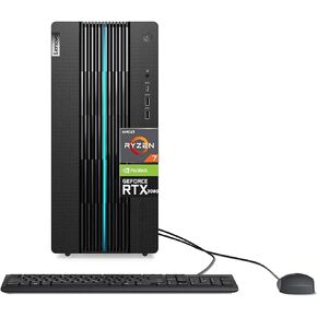 Lenovo IdeaCentre Gaming Desktop 2023 Newest, AMD Ryzen 7 5700G Processor, NVIDIA GeForce RTX 3060 Graphics, 32GB DDR4 RAM, 1TB SSD, 1TB HDD, Bluetooth, HDMI, Windows 11 Home, Bundle with JAWFOAL in Saudi Arabia