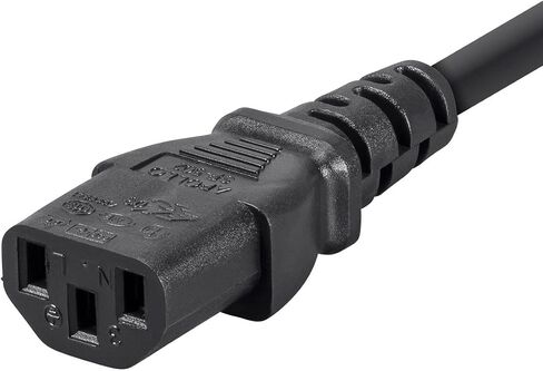 سلك تمديد مونوبرايس 3 شقوق - IEC 60320 C14 إلى IEC 60320 C13، 13 أمبير، 1625 واط، 16AWG، 15 قدم، أسود in Saudi Arabia
