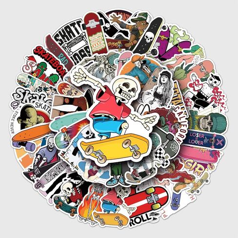 ملصقات رياضية مقاومة للماء للأطفال، عبوة من 50 قطعة من الملصقات الجمالية لزجاجات المياه والكمبيوتر المحمول وأجهزة الكمبيوتر المحمولة وأجهزة الكمبيوتر المحمولة ولوح التزلج وخوذة الدراجة اللطيفة من VSCO هدية للأولاد والبنات والأطفال والمراهقين والبالغين (ال in Kuwait