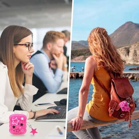 Mainrenka Cute Kawaii AirPod 2nd 1st Generation Case Pink Stars Aesthetic Design Compatible with Airpod Gen 2 & 1 Case for Girls and Women in Kuwait