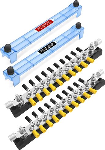 20 Power/Ground Distribution Block Automotive Bus Bar 12V Marine 2PK in Kuwait