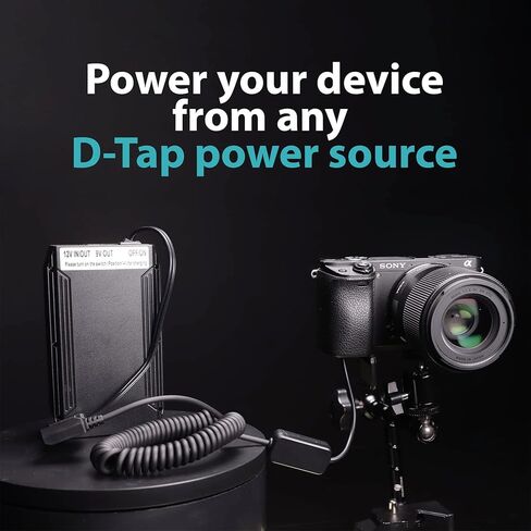 IndiPRO موصل D-Tap ذكر ملفوف إلى بطارية الدمية NP-FW50 | قم بتشغيل أجهزة سلسلة a7 من مصدر D-Tap | ينظم جهد الإدخال 11-19 فولت لتوصيل مخرج 7.9 فولت إلى جهازك | 24-36 بوصة في الطول in Kuwait