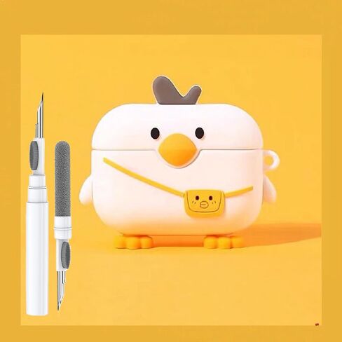 حافظة القرش اللطيفة لحافظات Airpods Pro/Pro 2 Gen 2023/2022/2019، غطاء رائع كرتوني ثلاثي الأبعاد مضحك Kawaii مع مجموعة تنظيف وسلسلة مفاتيح لجهاز Apple Airpod Pro الجيل الثاني/الأول للأولاد والبنات والأطفال في سن المراهقة، سمك القرش in Kuwait