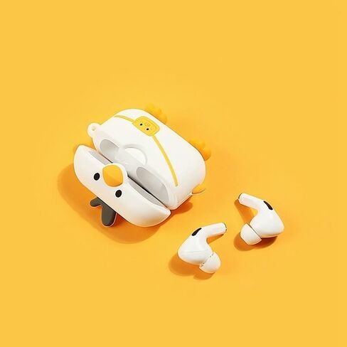 حافظة القرش اللطيفة لحافظات Airpods Pro/Pro 2 Gen 2023/2022/2019، غطاء رائع كرتوني ثلاثي الأبعاد مضحك Kawaii مع مجموعة تنظيف وسلسلة مفاتيح لجهاز Apple Airpod Pro الجيل الثاني/الأول للأولاد والبنات والأطفال في سن المراهقة، سمك القرش in Kuwait