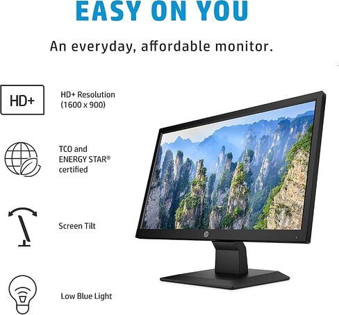 شاشة HP VH240 Series FHD: شاشة IPS مقاس 23.8 بوصة بدقة 1080 بكسل، ومكبرات صوت مدمجة، وتركيب VESA، وتعديل الإمالة للعرض المريح، وHDMI، وVGA، وصورة دوارة ومناظر طبيعية، و60 هرتز، وكابل TF-HDMI in Saudi Arabia