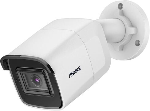 ANNKE 8MP UltraHD Outdoor Security IP Bullet PoE Camera, 4K PoE Cam with AI Human/Vehicle Detection, 4.0mm Lens, 100 FT EXIR 2.0 Night Vision, IP67 Weatherproof, Built-in Mic & SD Card Slot-White in Kuwait