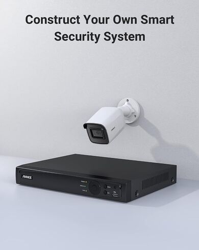 ANNKE 8MP UltraHD Outdoor Security IP Bullet PoE Camera, 4K PoE Cam with AI Human/Vehicle Detection, 4.0mm Lens, 100 FT EXIR 2.0 Night Vision, IP67 Weatherproof, Built-in Mic & SD Card Slot-White in Kuwait