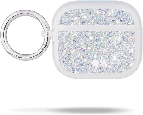 Case-Mate Airpods Case 3rd Generation w/Keychain Ring [Wireless Charging Compatible] Twinkle Stardust Cover for Apple Airpods 3rd Generation [Front LED Visible] Anti-Scratch Shockproof Cover in Kuwait