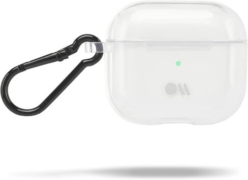 حافظة Case-Mate Airpods الجيل الثالث مع حلقة سلسلة مفاتيح [متوافقة مع الشحن اللاسلكي] - حافظة فقاعات الصابون لأجهزة Apple Airpods الجيل الثالث [مصباح LED أمامي مرئي] - حافظة AirPods 3 مضادة للخدش والصدمات in Saudi Arabia