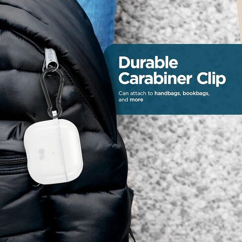 حافظة Case-Mate Airpods الجيل الثالث مع حلقة سلسلة مفاتيح [متوافقة مع الشحن اللاسلكي] - حافظة فقاعات الصابون لأجهزة Apple Airpods الجيل الثالث [مصباح LED أمامي مرئي] - حافظة AirPods 3 مضادة للخدش والصدمات in Saudi Arabia