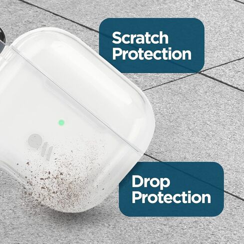 حافظة Case-Mate Airpods الجيل الثالث مع حلقة سلسلة مفاتيح [متوافقة مع الشحن اللاسلكي] - حافظة فقاعات الصابون لأجهزة Apple Airpods الجيل الثالث [مصباح LED أمامي مرئي] - حافظة AirPods 3 مضادة للخدش والصدمات in Saudi Arabia