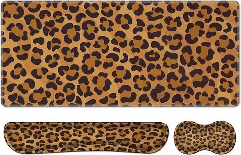Keyboard Wrist Rest + Large Gaming Mouse Pad + Mouse Wrist Rest Support Set, Desk Pad with Stitched Edges (35.4 x 15.7 in), Non-Slip Ergonomic Memory Foam Keyboard Pad Set, Pink Stay Positive in Kuwait