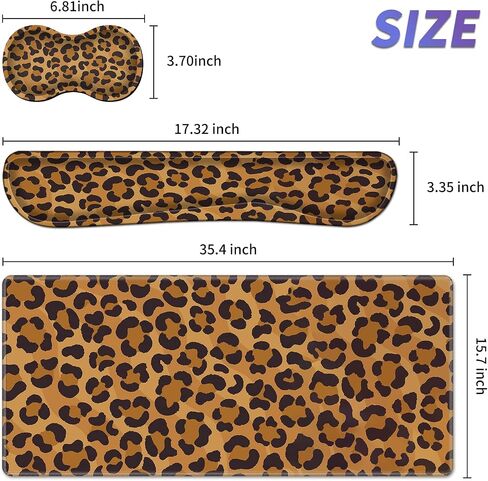 Keyboard Wrist Rest + Large Gaming Mouse Pad + Mouse Wrist Rest Support Set, Desk Pad with Stitched Edges (35.4 x 15.7 in), Non-Slip Ergonomic Memory Foam Keyboard Pad Set, Pink Stay Positive in Kuwait