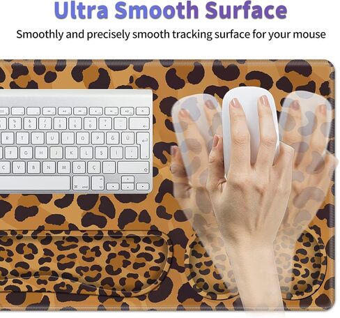 Keyboard Wrist Rest + Large Gaming Mouse Pad + Mouse Wrist Rest Support Set, Desk Pad with Stitched Edges (35.4 x 15.7 in), Non-Slip Ergonomic Memory Foam Keyboard Pad Set, Pink Stay Positive in Kuwait