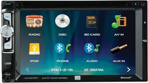 XDVD276BT 6.2 بوصة شاشة لمس LCD مزدوجة Din Car Stereo in Kuwait