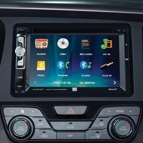 XDVD276BT 6.2 بوصة شاشة لمس LCD مزدوجة Din Car Stereo in Kuwait