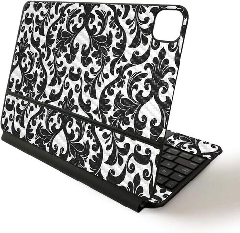 MightySkins Skin للوحة مفاتيح Apple Magic لجهاز iPad Pro مقاس 11 بوصة (2020) - السوشي | غطاء ملتف واقٍ ومتين وفريد ​​من نوعه من الفينيل، باللون الأسود الدمشقي in Kuwait