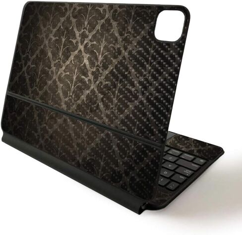 MightySkins Skin للوحة مفاتيح Apple Magic لجهاز iPad Pro مقاس 11 بوصة (2020) - السوشي | غطاء ملتف واقٍ ومتين وفريد ​​من نوعه من الفينيل، باللون الأسود الدمشقي in Kuwait