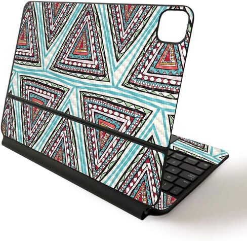MightySkins Skin للوحة مفاتيح Apple Magic لجهاز iPad Pro مقاس 11 بوصة (2020) - السوشي | غطاء ملتف واقٍ ومتين وفريد ​​من نوعه من الفينيل، باللون الأسود الدمشقي in Kuwait