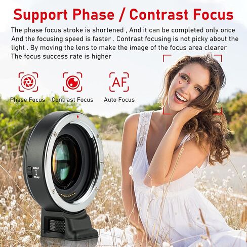 محول عدسة VILTROX EF-E5 لحامل Sony E، حلقة تثبيت عدسة التركيز التلقائي لشاشة OLED متوافقة مع عدسة Canon EOS EF EF-S إلى Sony E Mount a7r iv a7 iv a7 iii a7r iii a6500 in Kuwait