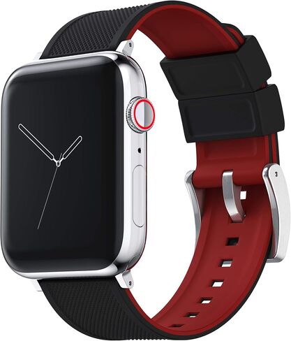 BARTON Watch Bands - Elite Silicone Watch Straps - Black PVD Hardware & Adapters - Quick Release - Choose Color & Size - Compatible with all Apple Watches (8, 7, 6, 5, 4, 3, 2, 1, SE, Ultra) - 38mm, 40mm, 41mm, 42mm, 44mm, 45mm, 49mm in Saudi Arabia