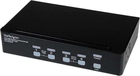 StarTech.com 4 Port High Resolution USB DVI Dual Link KVM Switch with Audio and USB 2.0 Hub (SV431DVIUAHR) in Saudi Arabia