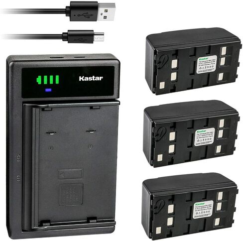 Kastar Smart USB Battery Charger Replacement for Energizer CCM2460 CCM-4060M CCM5260M CM2560-C ER-C5160 ERC5160, Lenmar NMP41, Polaroid PR632H, Saft CH630 CH631 RC6031 Camcorder in Saudi Arabia