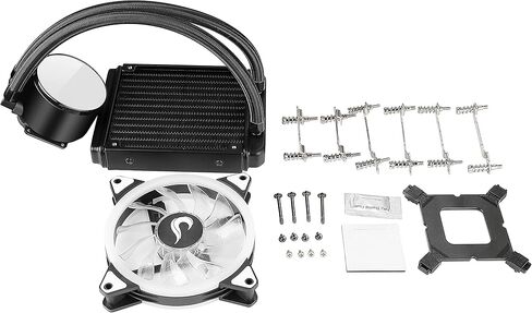 مبرد مياه لحالة الكمبيوتر - وضع Rise Mode RGB، 120 مم، AMD/Intel - أسود in Kuwait