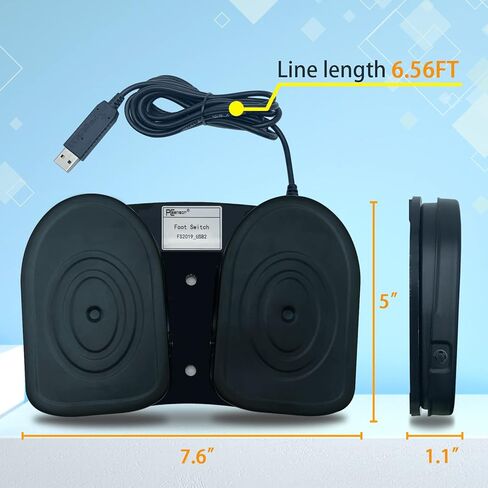 PCsensor القدم دواسة الكمبيوتر المزدوج مفتاح سفلي دواسة معدنية مخصصة هوتكي للتحكم في معدات المكاتب لعبة فيديو in Kuwait