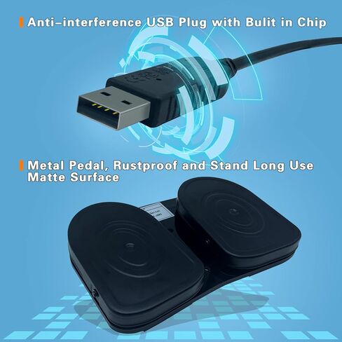 PCsensor القدم دواسة الكمبيوتر المزدوج مفتاح سفلي دواسة معدنية مخصصة هوتكي للتحكم في معدات المكاتب لعبة فيديو in Kuwait