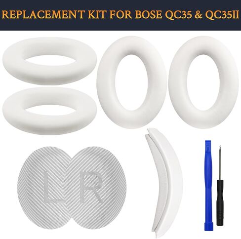 SOULWIT Replacement Kit for Bose QC35/QC35 ii - Black | Ear Pads Cushions+Headband+Silicone Sweat Cover for (QuietComfort35 & Quiet Comfort35 ii) Headphones in Kuwait