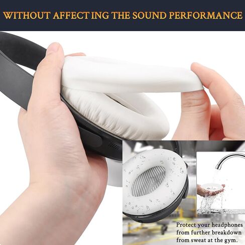 SOULWIT Replacement Kit for Bose QC35/QC35 ii - Black | Ear Pads Cushions+Headband+Silicone Sweat Cover for (QuietComfort35 & Quiet Comfort35 ii) Headphones in Kuwait