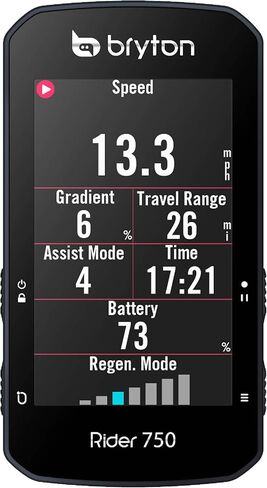 برايتون كمبيوتر رايدر 750T للدراجة/ركوب الدراجات. اصدار الولايات المتحدة الامريكية. شاشة لمس ملونة، خرائط وملاحة، تدريب ذكي، دعم الرادار، بطارية 20 ساعة. يتضمن جهاز، حامل رياضي ومستشعرات SPD/CAD/HR in Kuwait