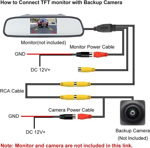 GreenYi Double-Shielded Car RCA Rear View Camera Video Extension Cord(32.8FT / 10M), Pure Copper Back Up Rearview Reverse Cam Male to Male AV Connector Adapter Wire in Saudi Arabia