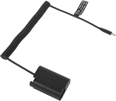 كابل USB C للبطارية الوهمية، DMW DCC17 DC مقرنة ترقية فك التشفير من النوع C كبل طاقة زنبركي، طقم محول طاقة تيار متردد للشحن السريع PD لكاميرات Lumix S5 DCS5 DCS5K GH5M2 GH6 in Kuwait