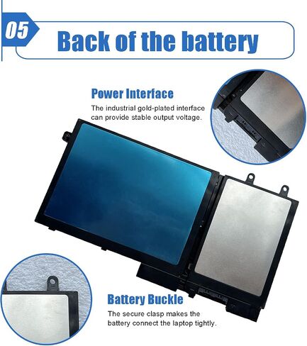 Dentsing 1V1XF Laptop Battery Compatible with Dell Latitude 5400 5410 5500 5510 Precision 3540 3550 Inspiron 7590 7591 7791 2-in-1 Series Notebook 01V1XF XV8CJ R8D7N 4GVMP 11.4V 42Wh/3500mAh 3-Cell in Saudi Arabia