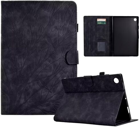 YUNHOTIC Case for Samsung Galaxy Tab A7 10.4 inch 2020 Release, (SM-T500/T505/T507) Premium PU Leather Folding Stand Cover with Pen Holder & Multiple Viewing Angles -Purple Butterfly in Kuwait