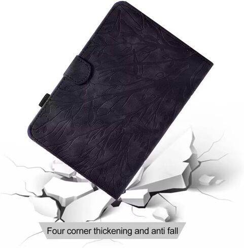 YUNHOTIC Case for Samsung Galaxy Tab A7 10.4 inch 2020 Release, (SM-T500/T505/T507) Premium PU Leather Folding Stand Cover with Pen Holder & Multiple Viewing Angles -Purple Butterfly in Kuwait
